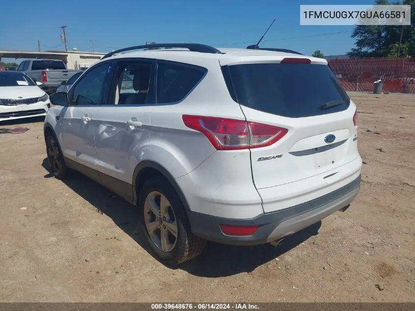 2016 Ford Escape Se VIN: 1FMCU0GX7GUA66581 Lot: 39648676