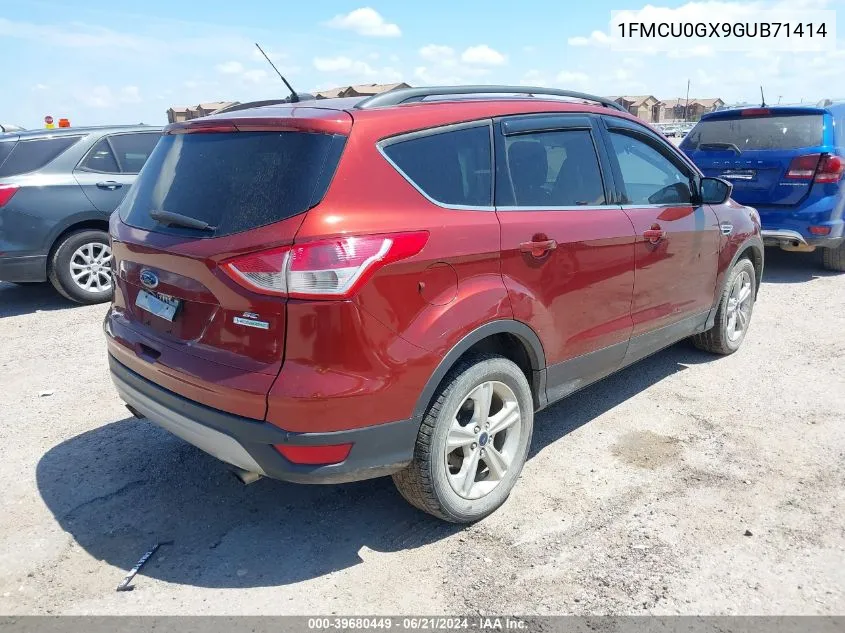 2016 Ford Escape Se VIN: 1FMCU0GX9GUB71414 Lot: 39680449