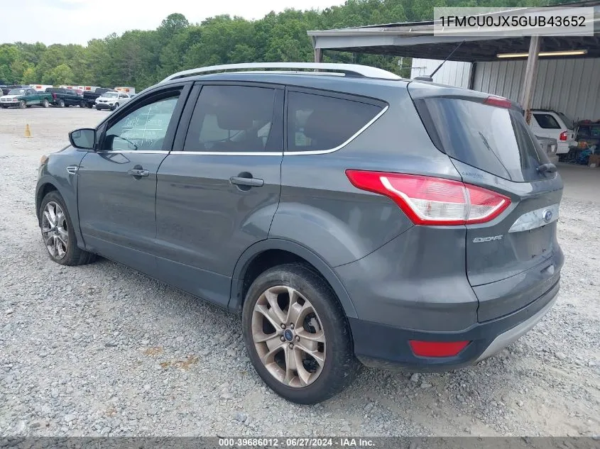 2016 Ford Escape Titanium VIN: 1FMCU0JX5GUB43652 Lot: 39686012