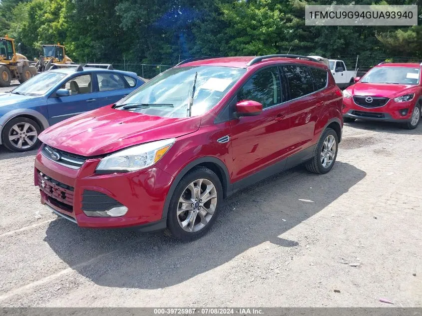 2016 Ford Escape Se VIN: 1FMCU9G94GUA93940 Lot: 39725987