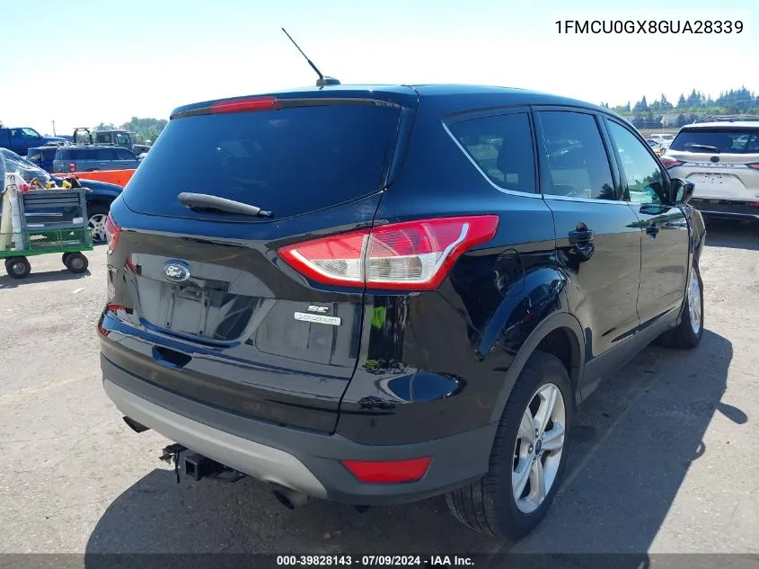 2016 Ford Escape Se VIN: 1FMCU0GX8GUA28339 Lot: 39828143