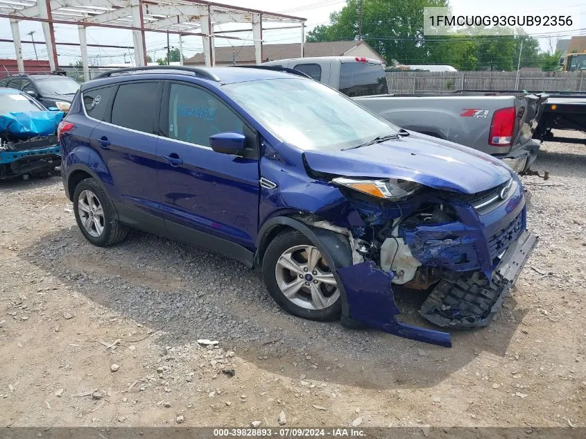 2016 Ford Escape Se VIN: 1FMCU0G93GUB92356 Lot: 39828893