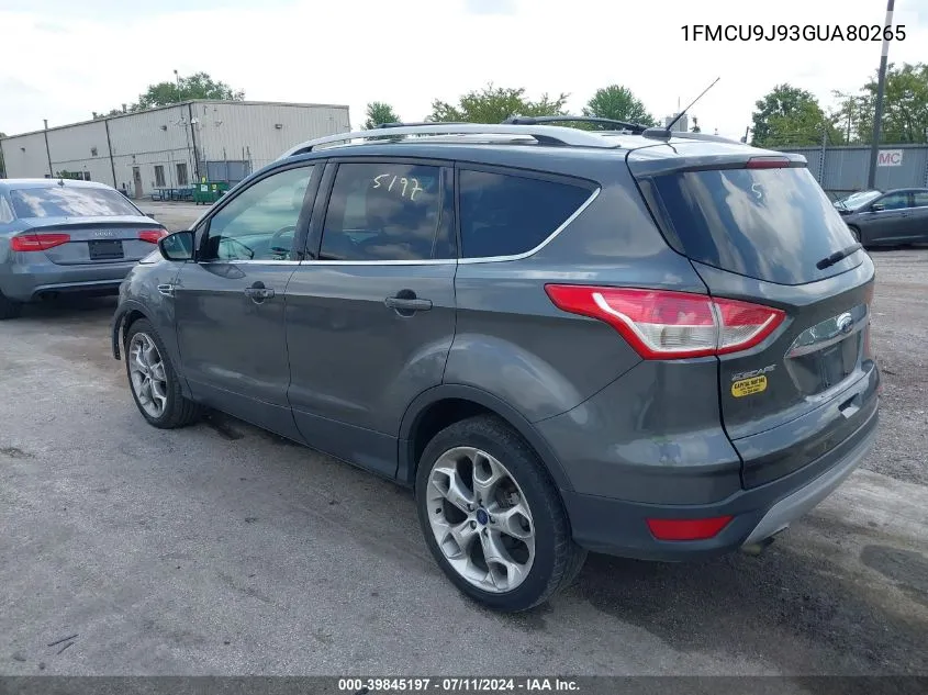 2016 Ford Escape Titanium VIN: 1FMCU9J93GUA80265 Lot: 39845197