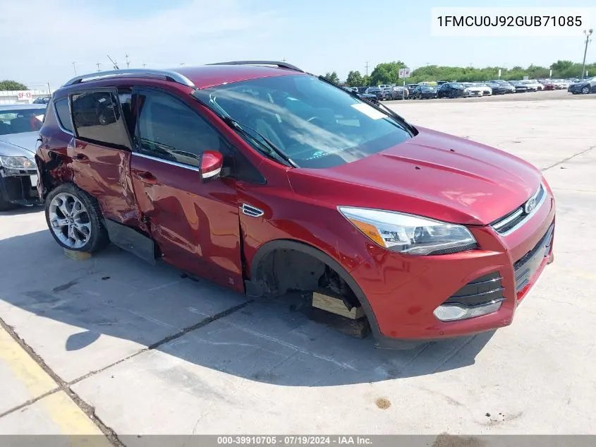 2016 Ford Escape Titanium VIN: 1FMCU0J92GUB71085 Lot: 39910705