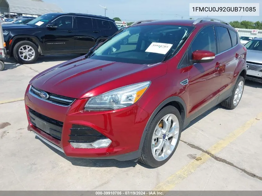 2016 Ford Escape Titanium VIN: 1FMCU0J92GUB71085 Lot: 39910705