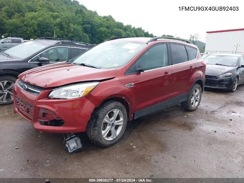 1FMCU9GX4GUB92403 2016 Ford Escape Se