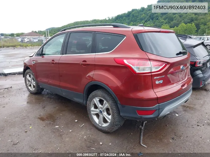 1FMCU9GX4GUB92403 2016 Ford Escape Se