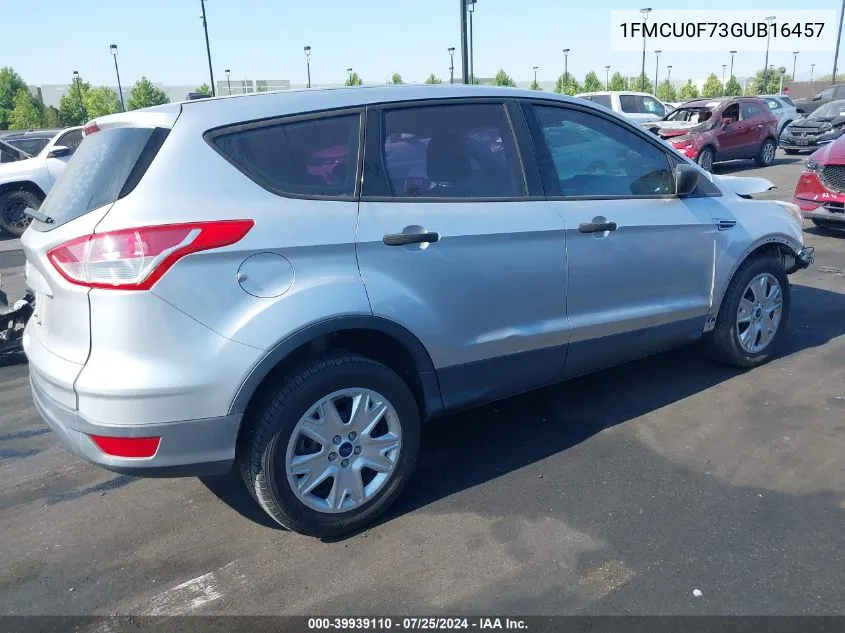 2016 Ford Escape S VIN: 1FMCU0F73GUB16457 Lot: 39939110