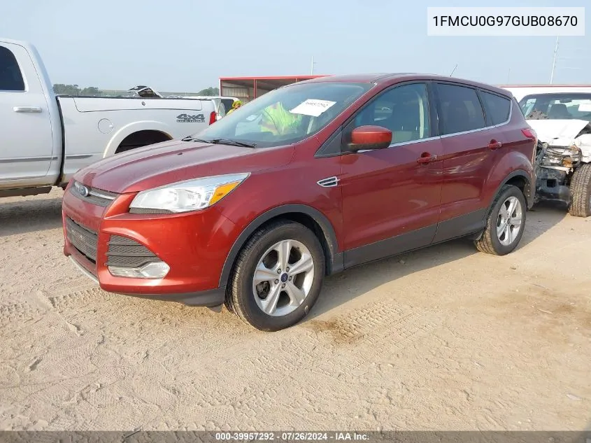 1FMCU0G97GUB08670 2016 Ford Escape Se