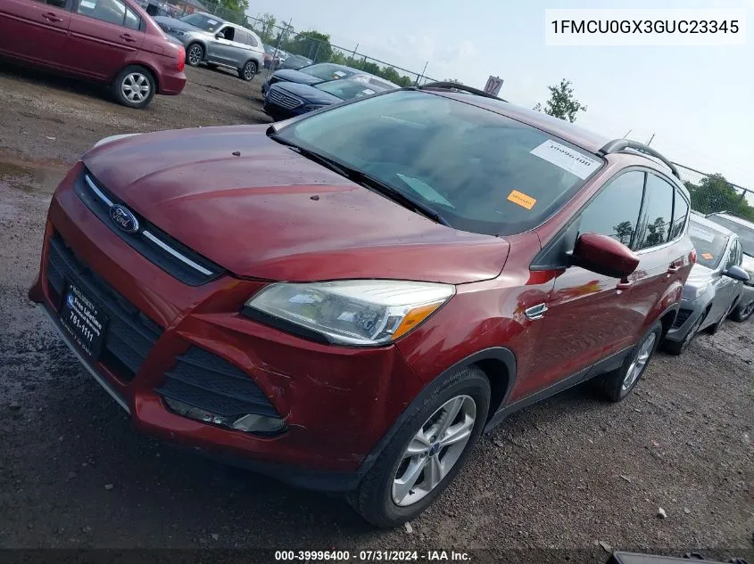 2016 Ford Escape Se VIN: 1FMCU0GX3GUC23345 Lot: 39996400