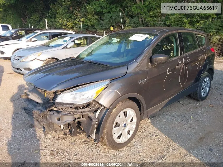 2016 Ford Escape S VIN: 1FMCU0F76GUA65617 Lot: 40029866