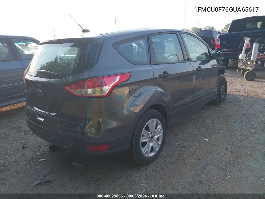 2016 Ford Escape S VIN: 1FMCU0F76GUA65617 Lot: 40029866