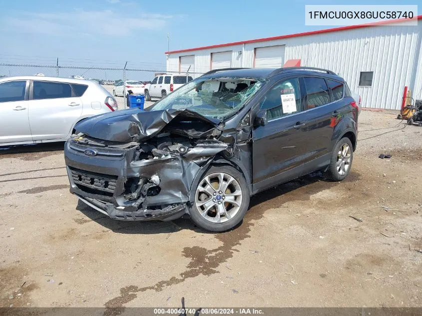 2016 Ford Escape Se VIN: 1FMCU0GX8GUC58740 Lot: 40040740