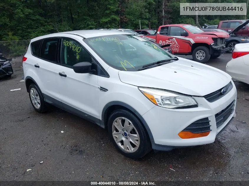 2016 Ford Escape S VIN: 1FMCU0F78GUB44416 Lot: 40044010