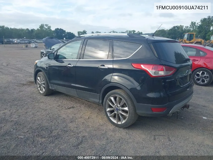 2016 Ford Escape Se VIN: 1FMCU0G91GUA74211 Lot: 40072911