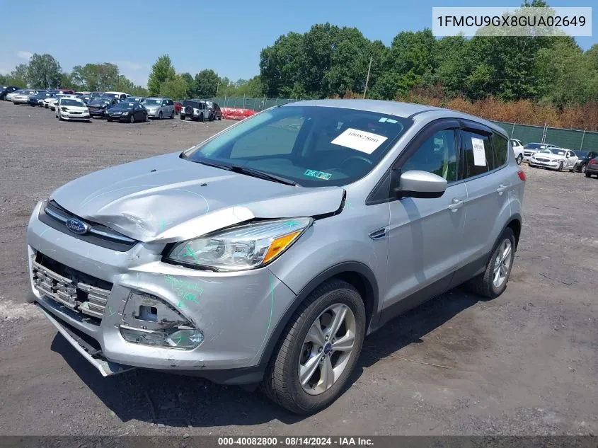 2016 Ford Escape Se VIN: 1FMCU9GX8GUA02649 Lot: 40082800