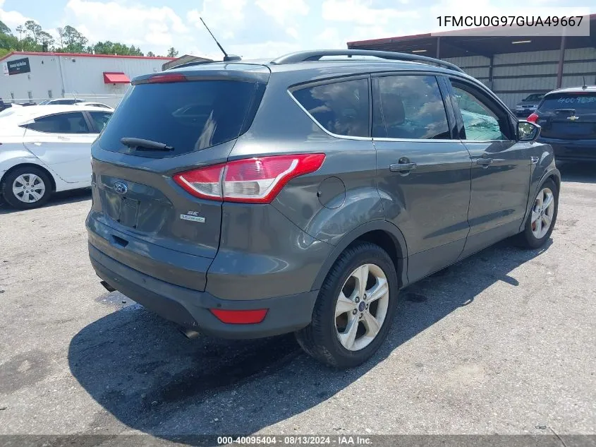 2016 Ford Escape Se VIN: 1FMCU0G97GUA49667 Lot: 40095404