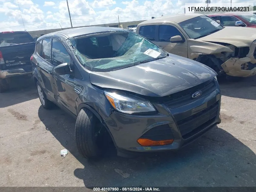 2016 Ford Escape S VIN: 1FMCU0F79GUA04231 Lot: 40107950