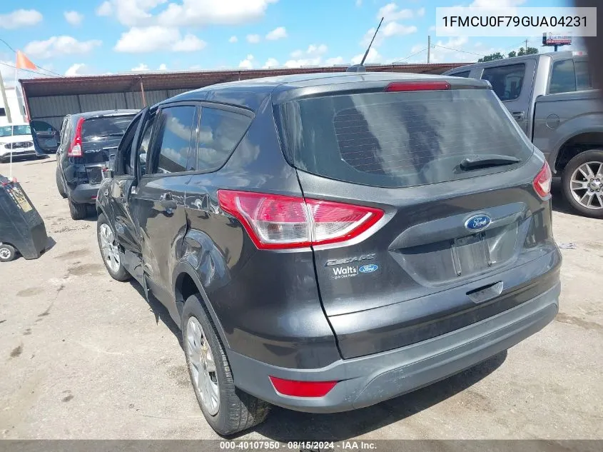 2016 Ford Escape S VIN: 1FMCU0F79GUA04231 Lot: 40107950