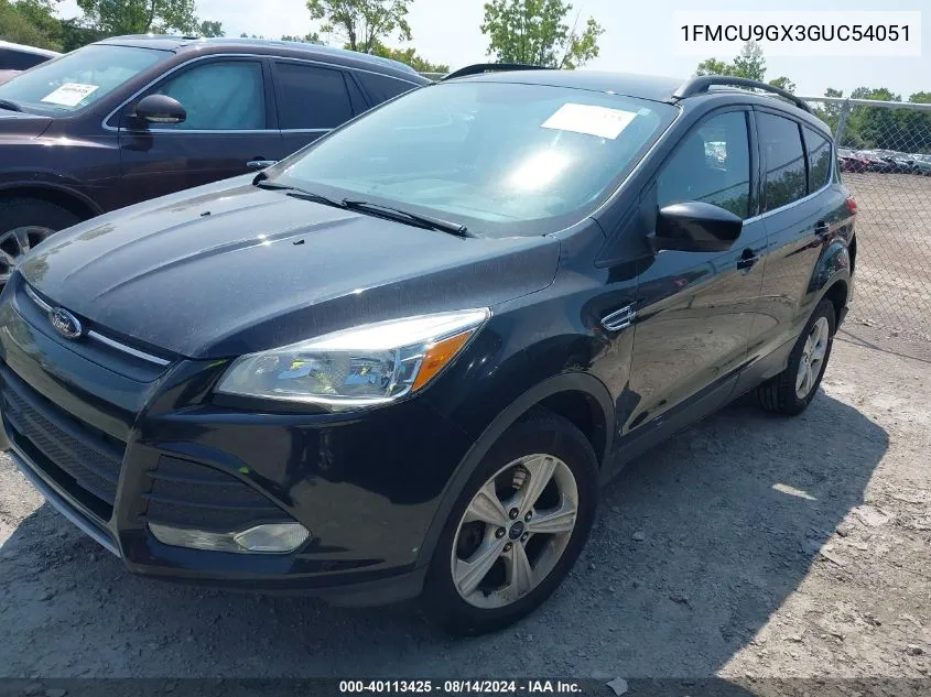 2016 Ford Escape Se VIN: 1FMCU9GX3GUC54051 Lot: 40113425