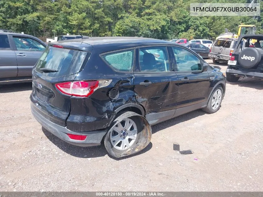 2016 Ford Escape S VIN: 1FMCU0F7XGUB30064 Lot: 40128150