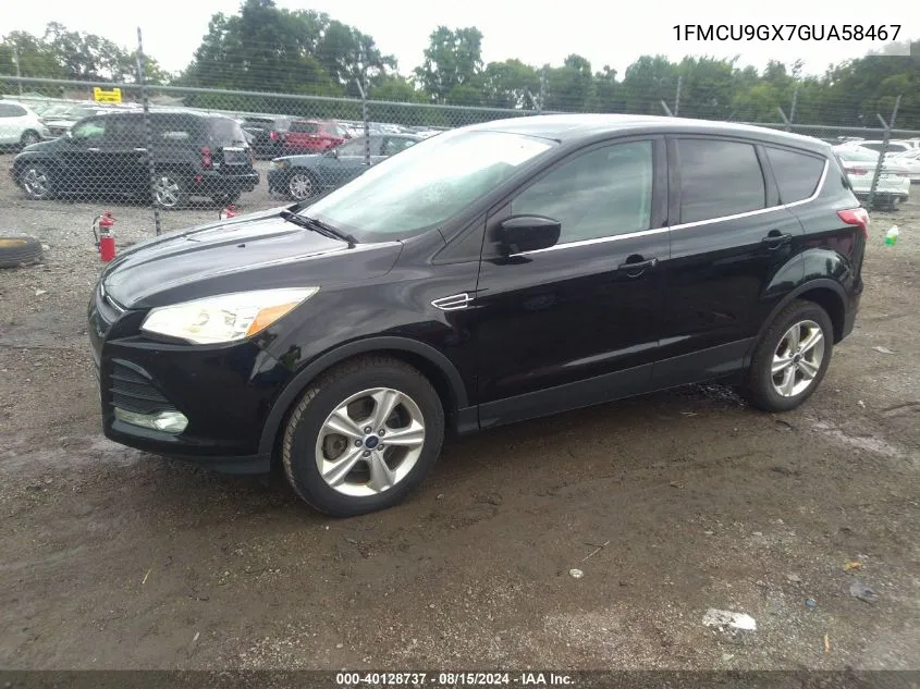 2016 Ford Escape Se VIN: 1FMCU9GX7GUA58467 Lot: 40128737