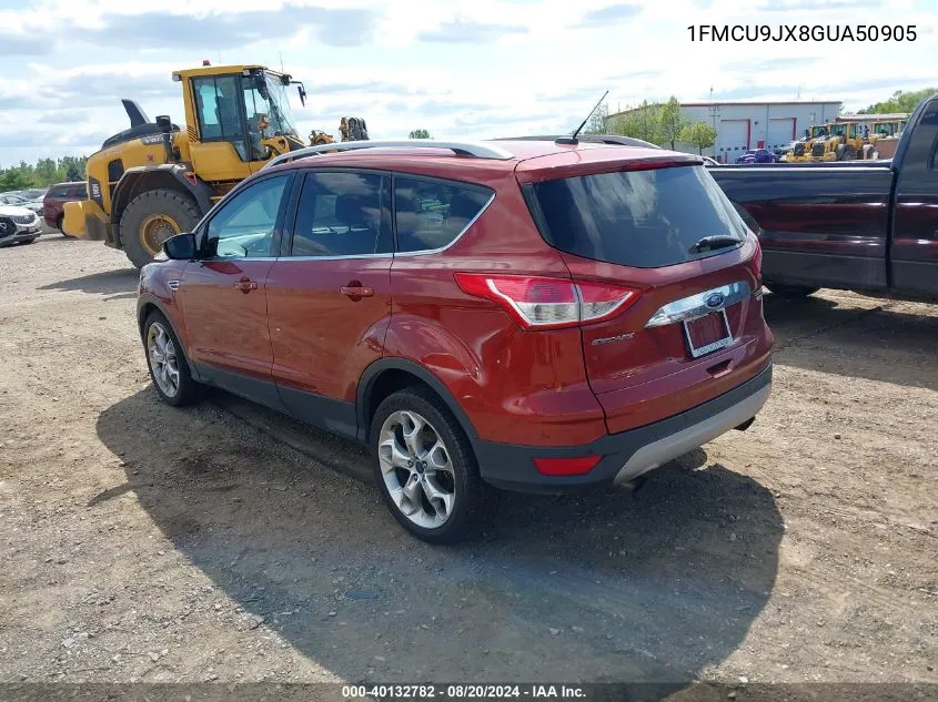 2016 Ford Escape Titanium VIN: 1FMCU9JX8GUA50905 Lot: 40132782