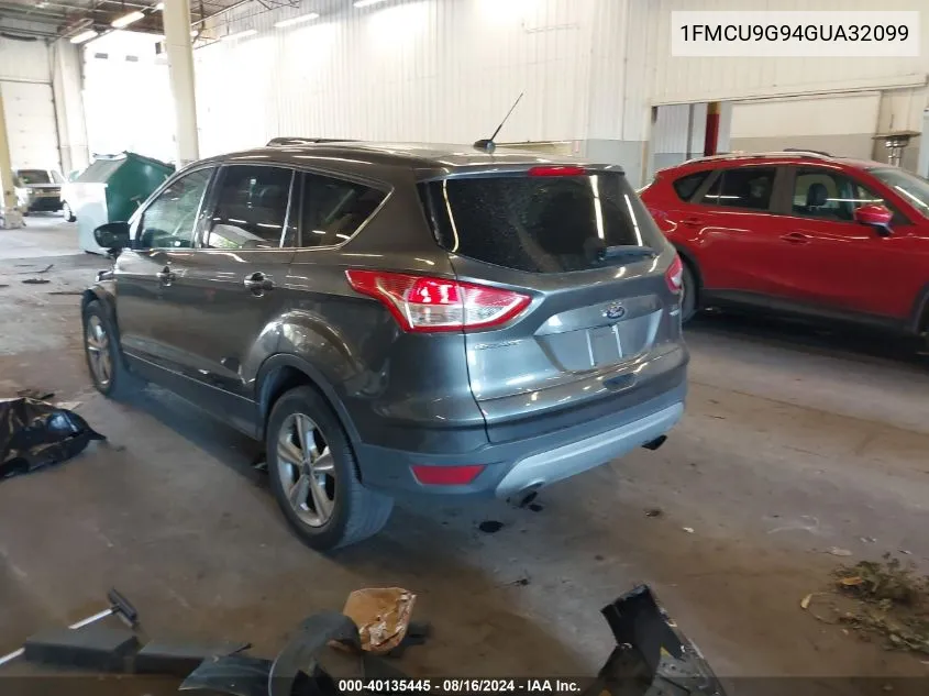 2016 Ford Escape Se VIN: 1FMCU9G94GUA32099 Lot: 40135445