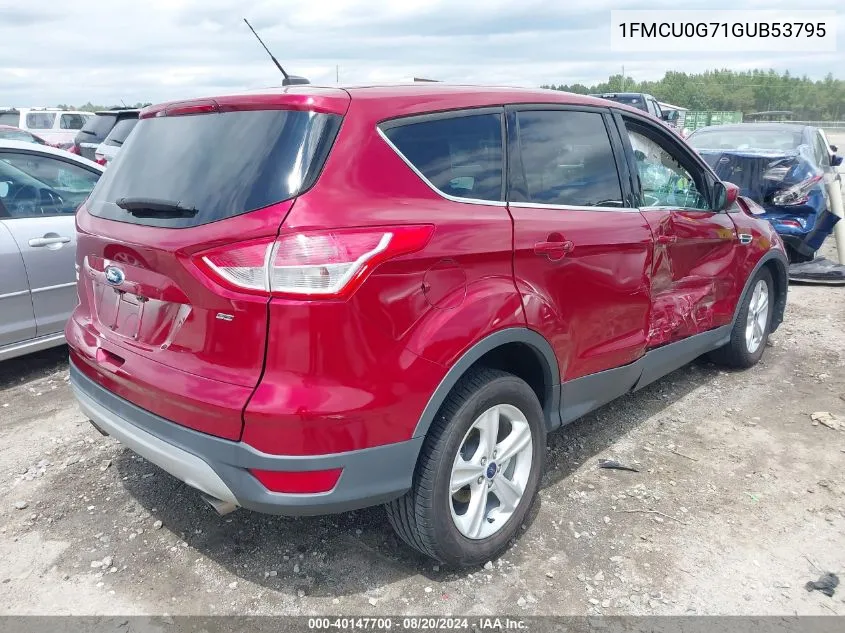 2016 Ford Escape Se VIN: 1FMCU0G71GUB53795 Lot: 40147700