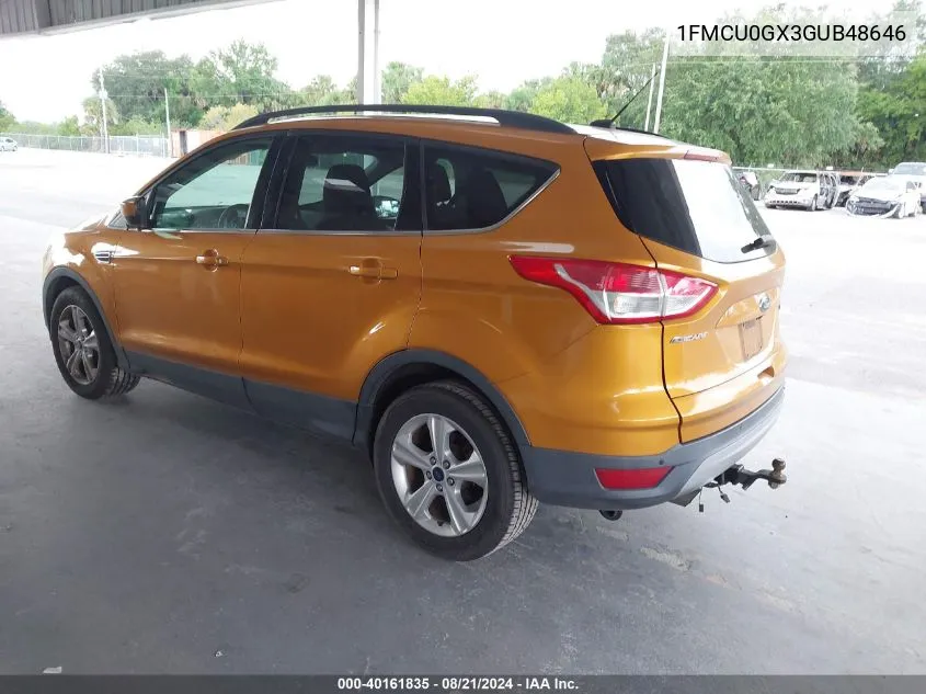 2016 Ford Escape Se VIN: 1FMCU0GX3GUB48646 Lot: 40161835