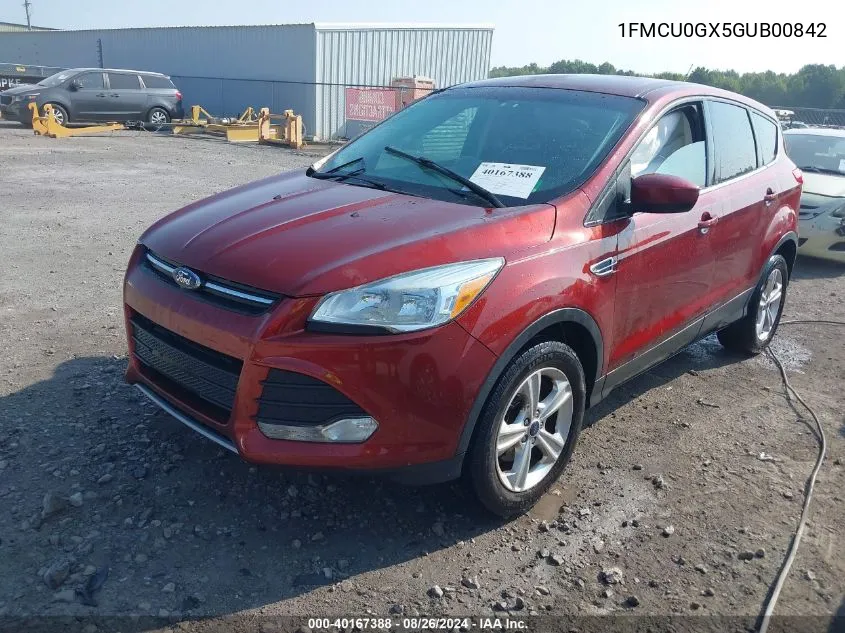 1FMCU0GX5GUB00842 2016 Ford Escape Se