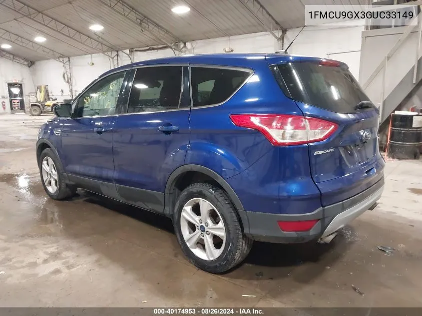 2016 Ford Escape Se VIN: 1FMCU9GX3GUC33149 Lot: 40174953