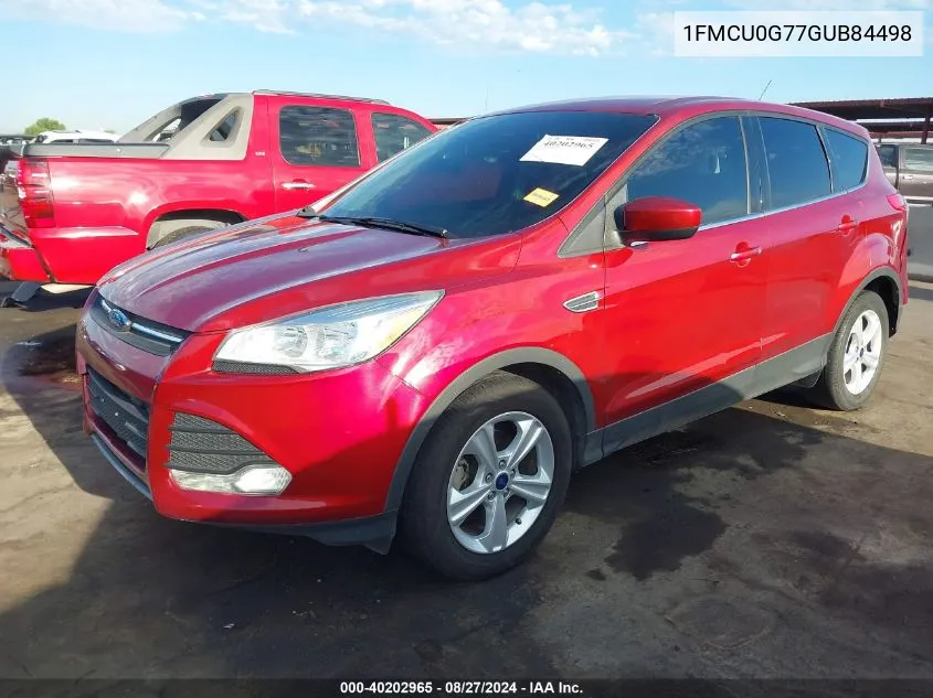 2016 Ford Escape Se VIN: 1FMCU0G77GUB84498 Lot: 40202965