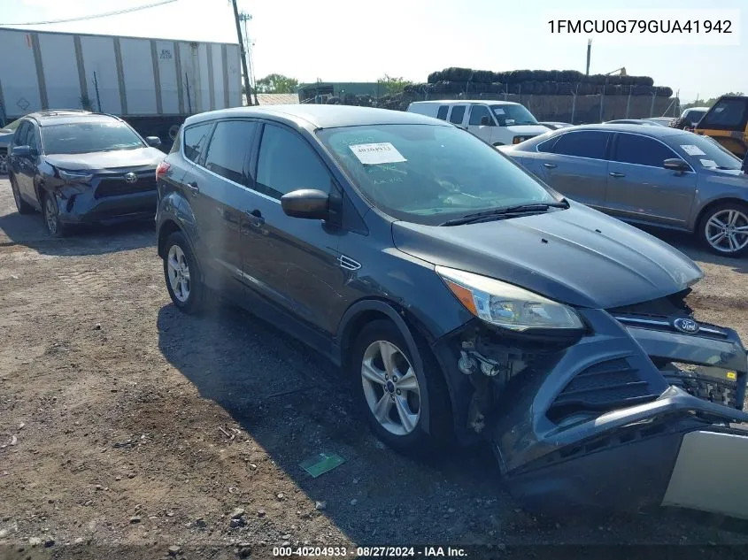 2016 Ford Escape Se VIN: 1FMCU0G79GUA41942 Lot: 40204933