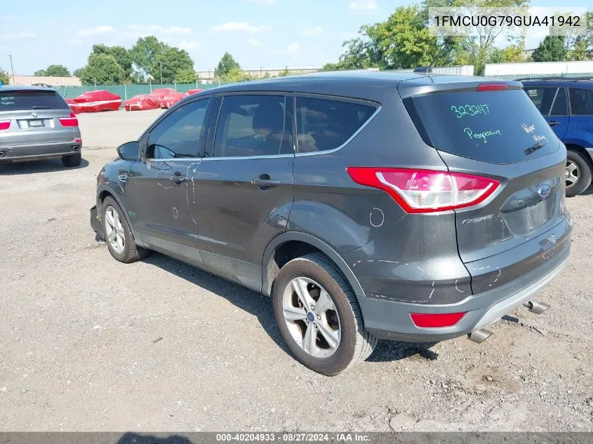 1FMCU0G79GUA41942 2016 Ford Escape Se