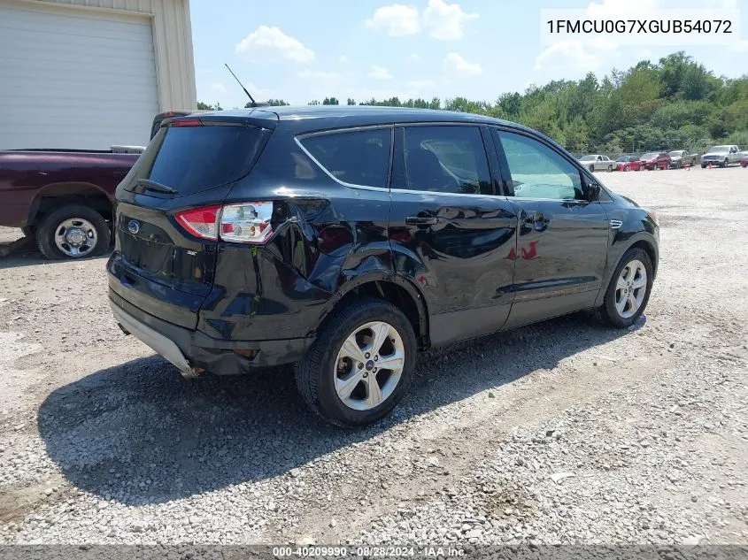 2016 Ford Escape Se VIN: 1FMCU0G7XGUB54072 Lot: 40209990