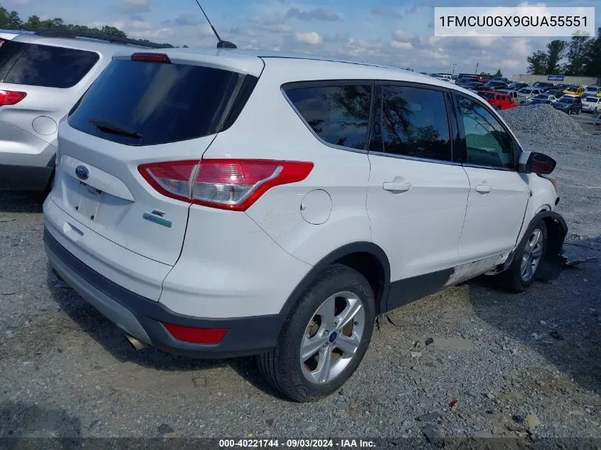 2016 Ford Escape Se VIN: 1FMCU0GX9GUA55551 Lot: 40221744