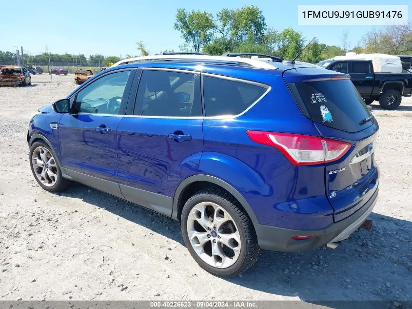 2016 Ford Escape Titanium VIN: 1FMCU9J91GUB91476 Lot: 40226623