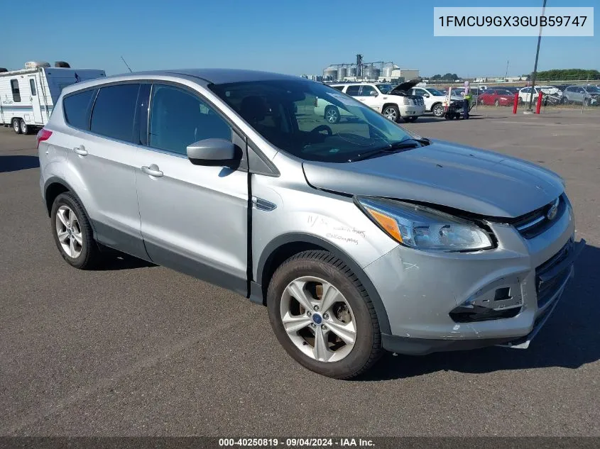 2016 Ford Escape Se VIN: 1FMCU9GX3GUB59747 Lot: 40250819