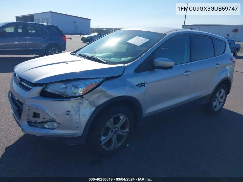 2016 Ford Escape Se VIN: 1FMCU9GX3GUB59747 Lot: 40250819