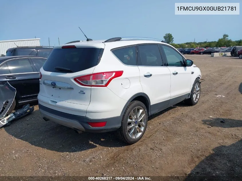 2016 Ford Escape Se VIN: 1FMCU9GX0GUB21781 Lot: 40268317