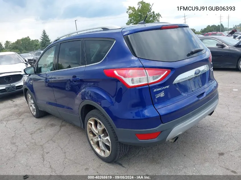 2016 Ford Escape Titanium VIN: 1FMCU9J91GUB06393 Lot: 40268619