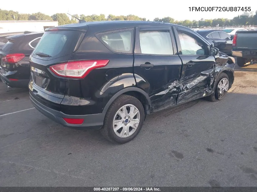 1FMCU0F72GUB87455 2016 Ford Escape S