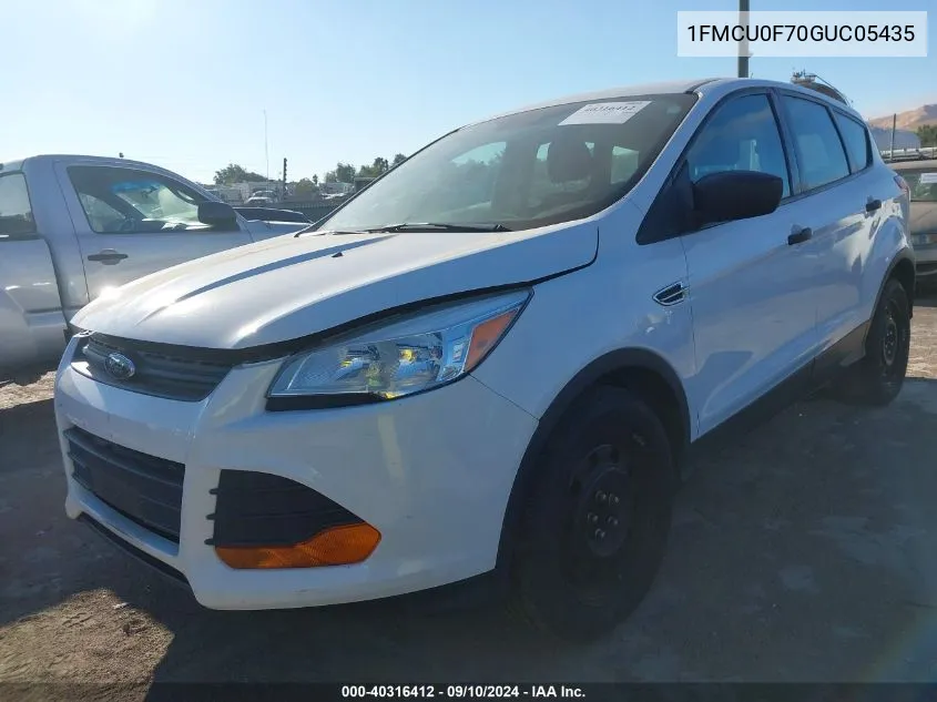 1FMCU0F70GUC05435 2016 Ford Escape S