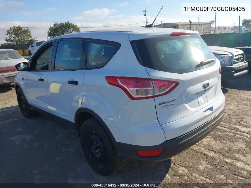 2016 Ford Escape S VIN: 1FMCU0F70GUC05435 Lot: 40316412