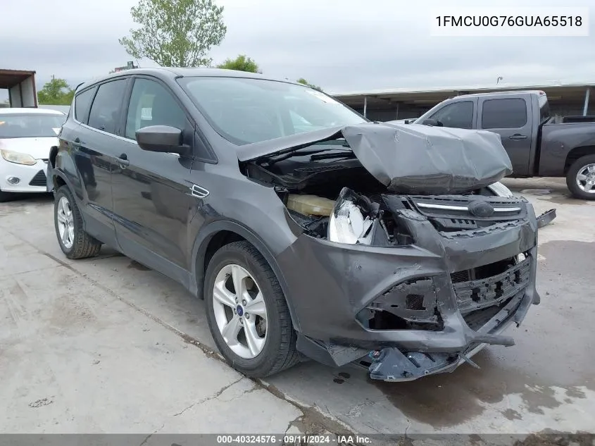 2016 Ford Escape Se VIN: 1FMCU0G76GUA65518 Lot: 40324576