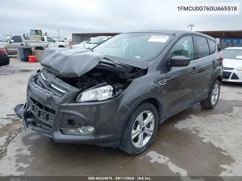 1FMCU0G76GUA65518 2016 Ford Escape Se