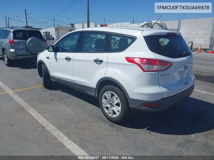 2016 Ford Escape S VIN: 1FMCU0F7XGUA69878 Lot: 40326827