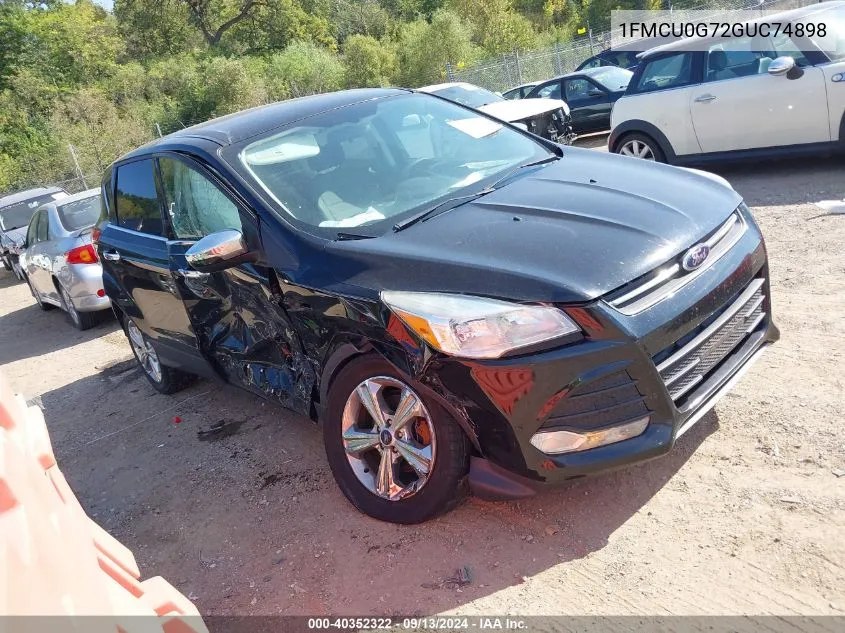 2016 Ford Escape Se VIN: 1FMCU0G72GUC74898 Lot: 40352322