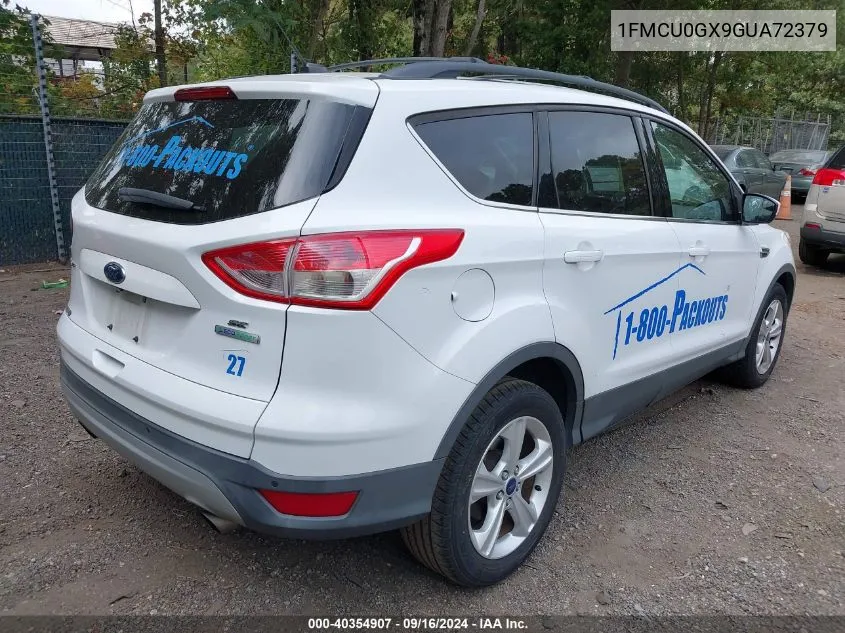 2016 Ford Escape Se VIN: 1FMCU0GX9GUA72379 Lot: 40354907